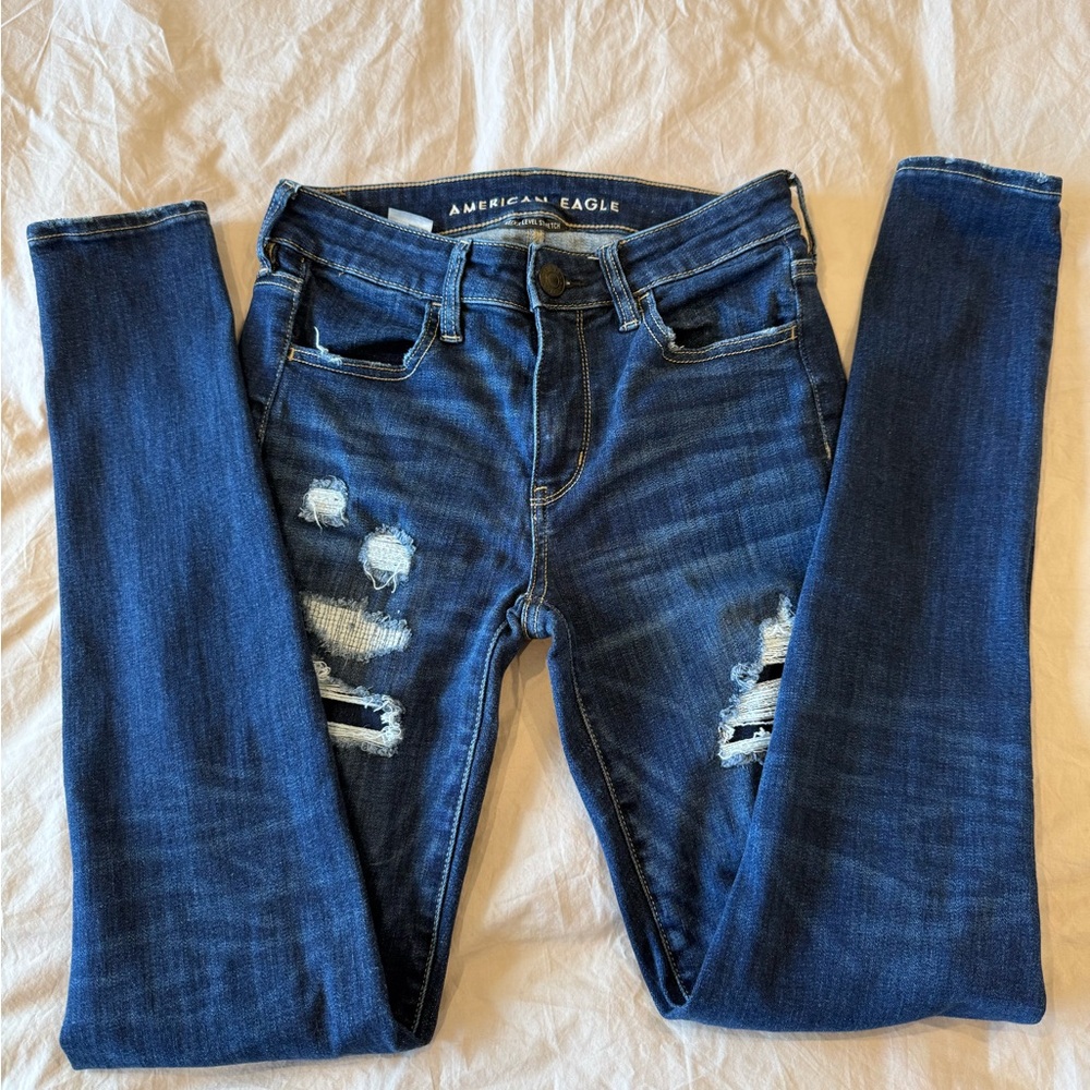 American Eagle Outfitters Women's Ripped Skinny Jeans